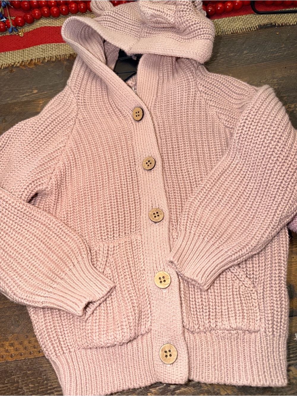 ✨ Jamie Kay Pink Cotton Hooded Cardigan Duo - Size 1 Bundle of 2. Ears on hood - Picture 5 of 14
